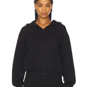SKIMS Black Zip-Up Hoodie